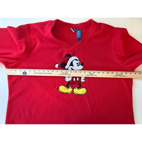 Disney Mickey Mouse Women’s 2XL V-neck Long Sleeve Fleece Sweatshirt Pullover - Picture 3 of 7